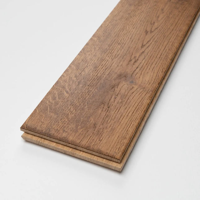 Golden Hand-scraped Distressed Solid Oak Flooring