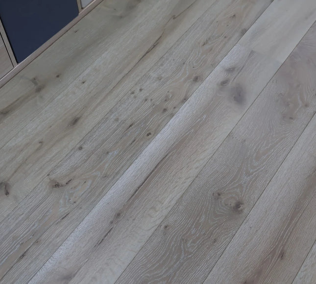 Whiteleaf Grey Matt Lacquered Engineered Oak Flooring