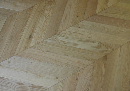 Classic Natural UV Oiled Engineered Chevron Oak Flooring