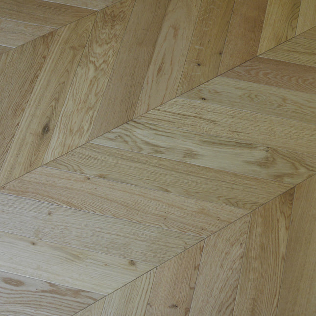 Classic Natural UV Oiled Engineered Chevron Oak Flooring