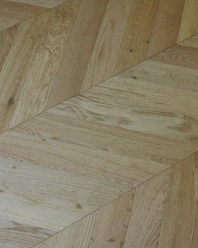 Classic Natural UV Oiled Engineered Chevron Oak Flooring