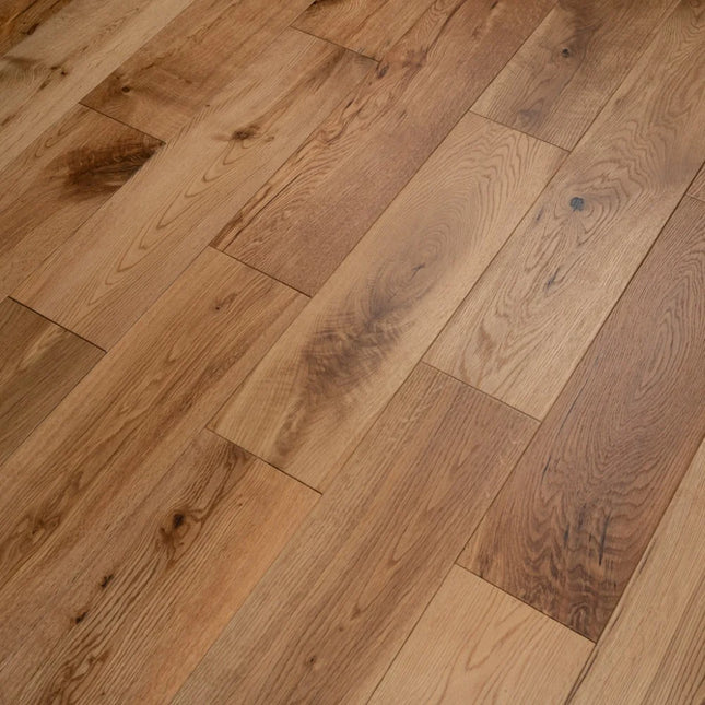 Rustic Brushed Oiled Wide Plank Oak Flooring