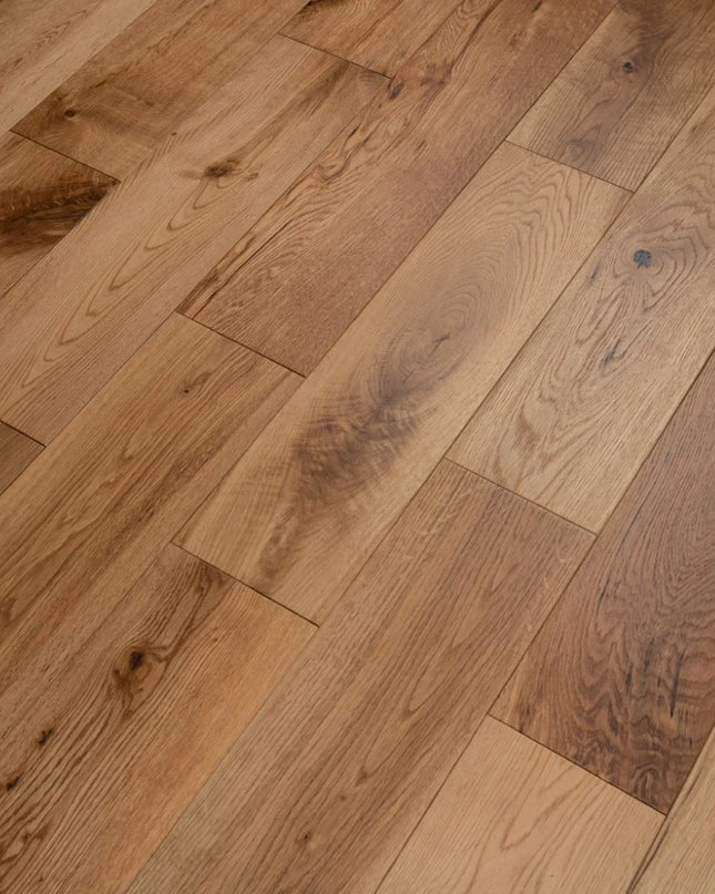 Rustic Brushed Oiled Wide Plank Oak Flooring