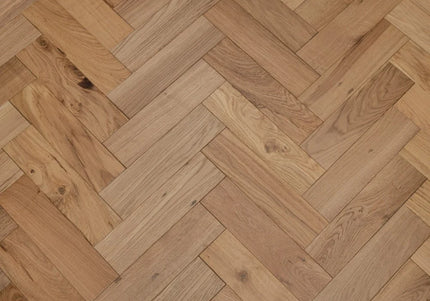 Artisan Natural Brushed Matt Lacquered Oak Herringbone Flooring