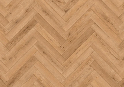Golden Oak Herringbone Laminate Wood Flooring