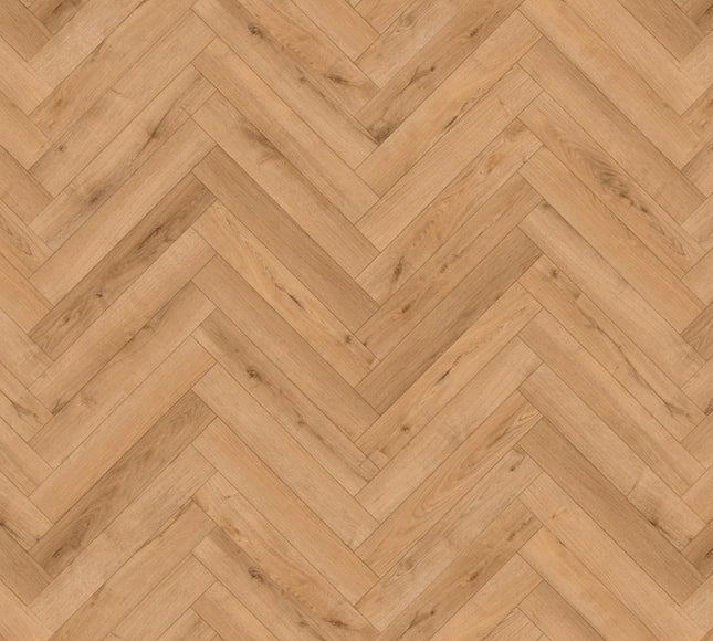 Golden Oak Herringbone Laminate Wood Flooring