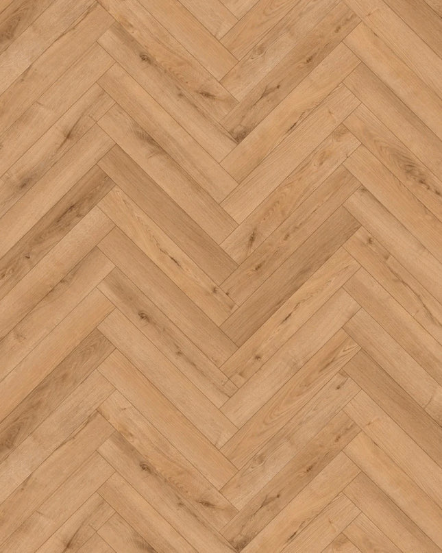 Golden Oak Herringbone Laminate Wood Flooring