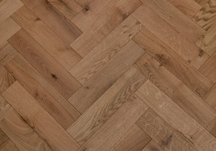 Natural Brushed UV Oiled Engineered Herringbone Flooring