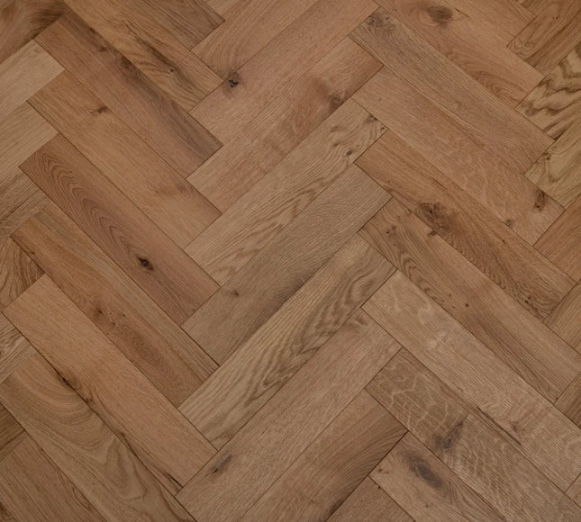 Natural Brushed UV Oiled Engineered Herringbone Flooring