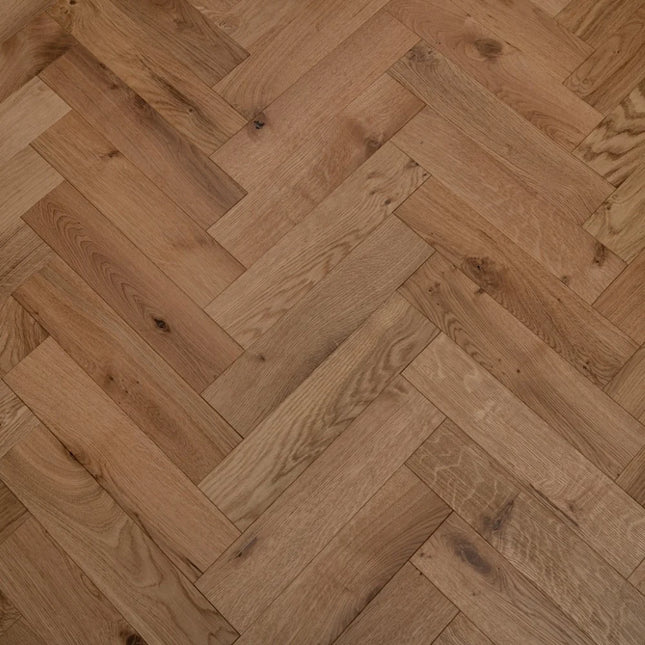 Natural Brushed UV Oiled Engineered Herringbone Flooring