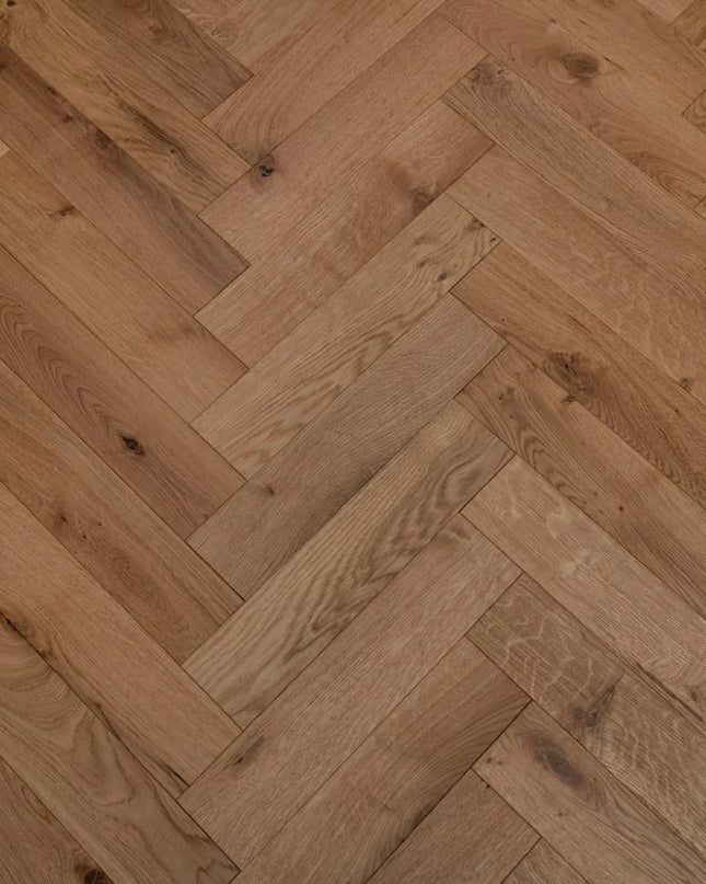 Natural Brushed UV Oiled Engineered Herringbone Flooring