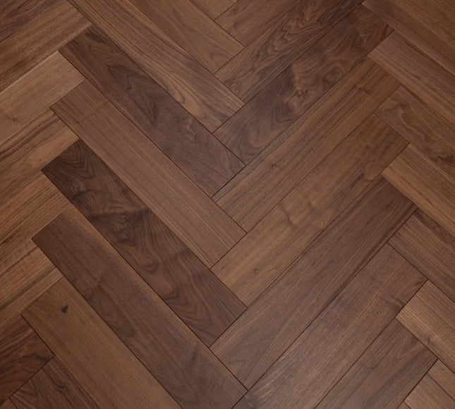 Walnut UV Oiled Engineered Herringbone Flooring