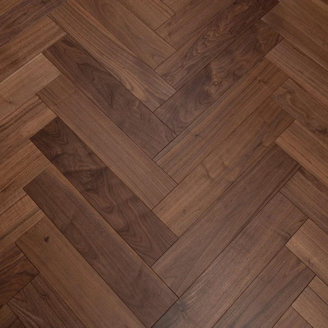 Walnut UV Oiled Engineered Herringbone Flooring