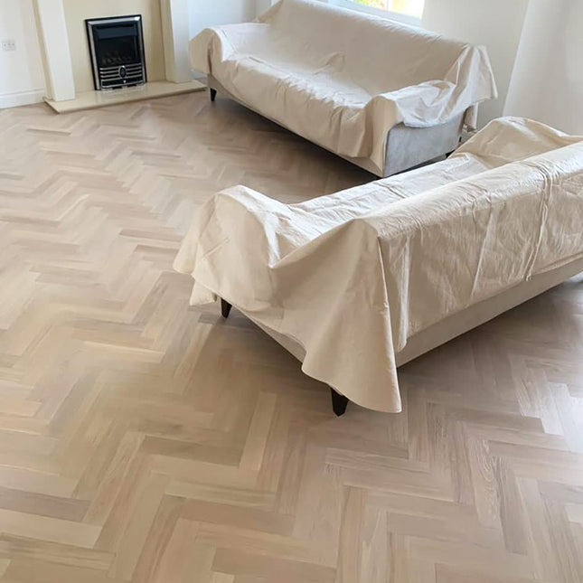 Unfinished Prime AB American Oak Engineered Herringbone Flooring