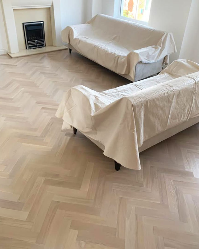 Unfinished Prime AB American Oak Engineered Herringbone Flooring