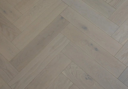 White Oiled Engineered Herringbone Flooring