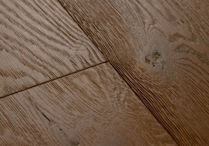 Light Brown Smoked Wax Oiled Classic Grade Engineered Oak Flooring