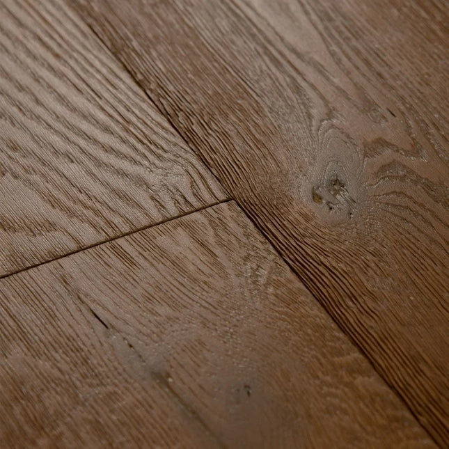 Light Brown Smoked Wax Oiled Classic Grade Engineered Oak Flooring