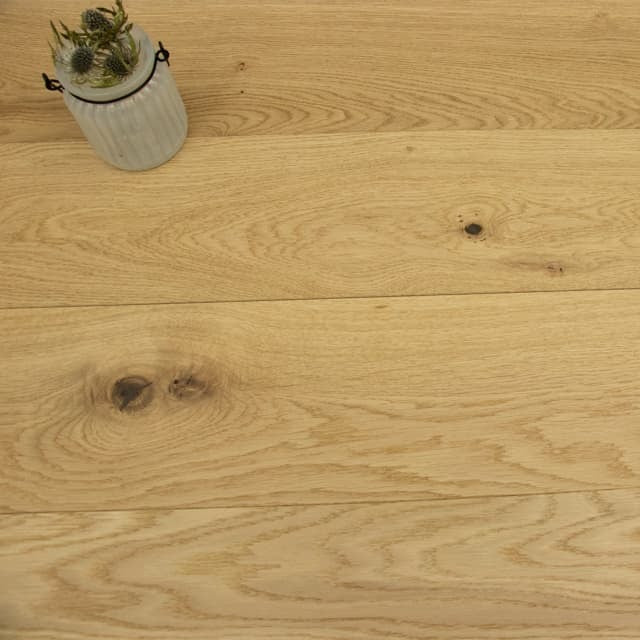 Natural Brushed Lacquered Prime AB Grade Engineered Oak Flooring