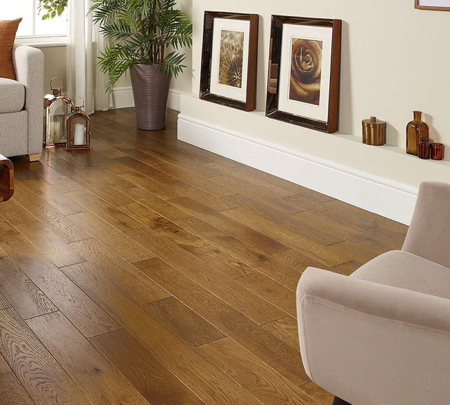 Cinnamon Golden Matt Lacquered Engineered Oak Flooring