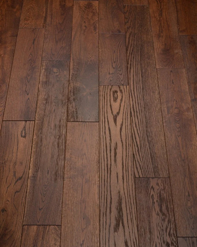 Whisky Oak Classic Grade Smoked Brushed Lacquered Engineered Oak Flooring