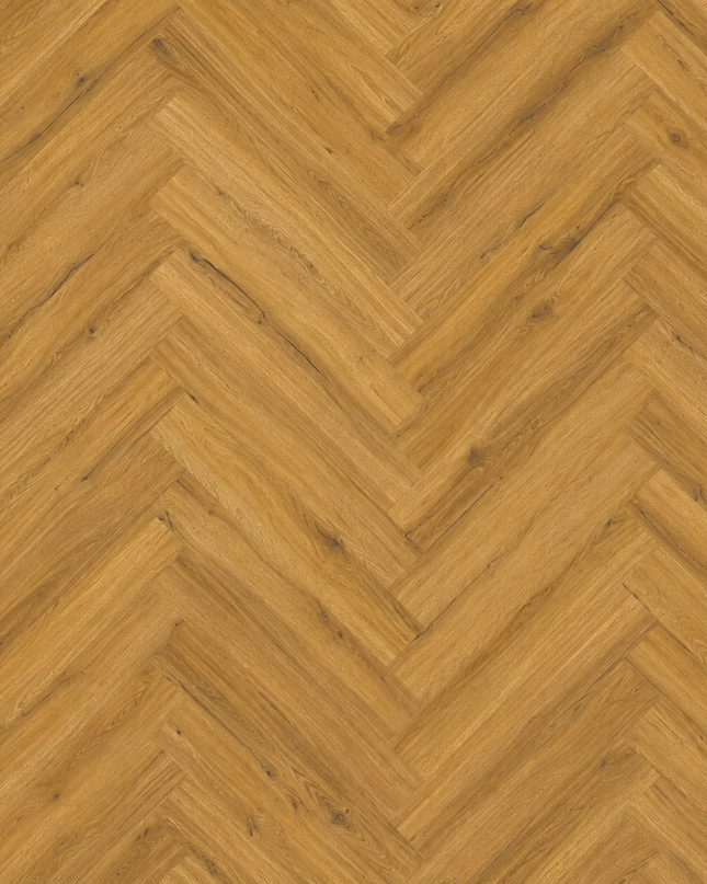 Heritage Smoked Oak LVT Herringbone Flooring