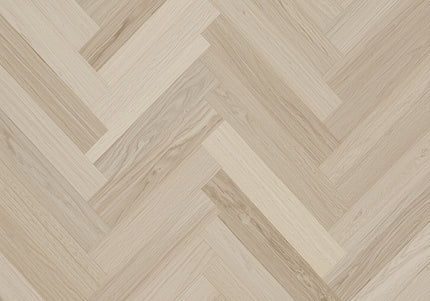 White Washed Brushed Lacquered Engineered Herringbone Flooring