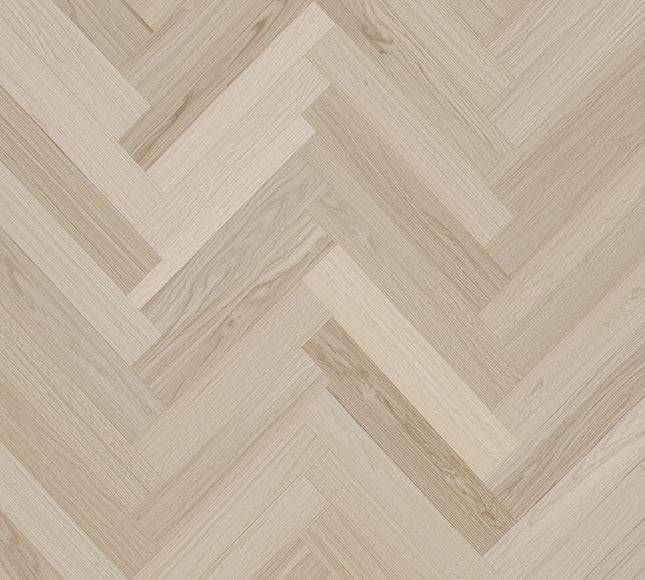 White Washed Brushed Lacquered Engineered Herringbone Flooring