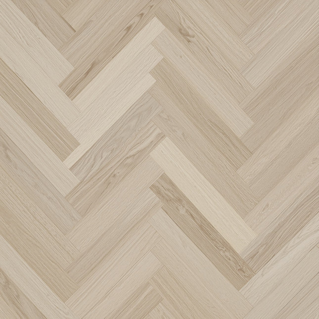 White Washed Brushed Lacquered Engineered Herringbone Flooring