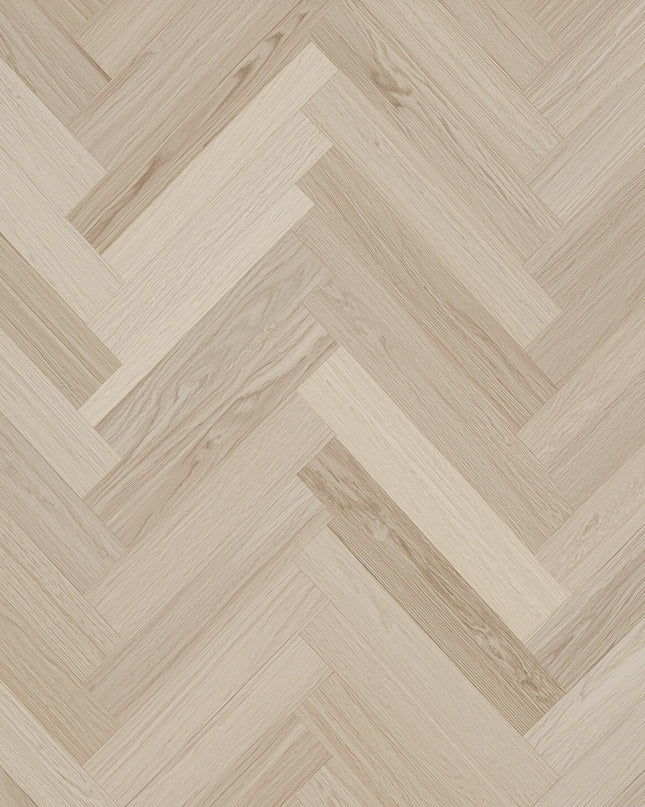White Washed Brushed Lacquered Engineered Herringbone Flooring
