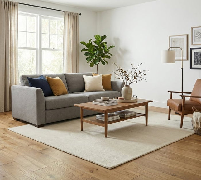 Golden Wheat Classic Grade Brushed Matt Lacquered Engineered Oak Flooring