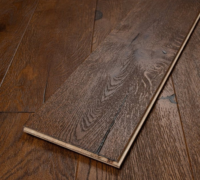 Heritage Antique Brown Distressed Engineered Oak Flooring