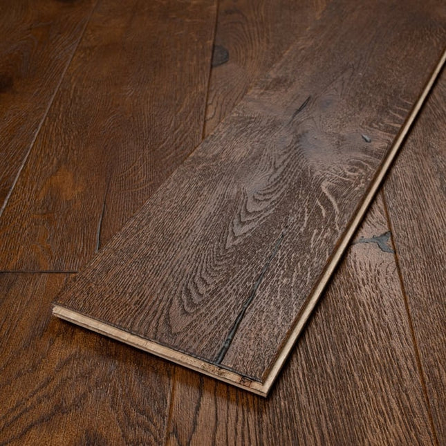 Heritage Antique Brown Distressed Engineered Oak Flooring