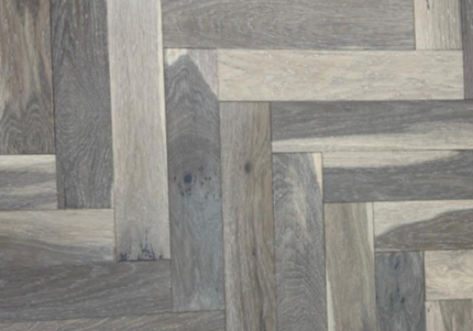 Mystic Smoked Grey Brushed Lacquered Engineered Herringbone Flooring