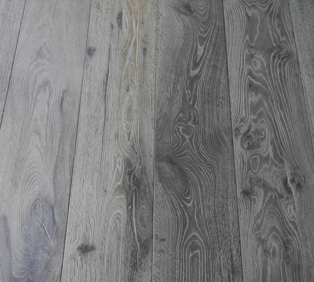 Distressed Charcoal Grey Engineered Oak Flooring