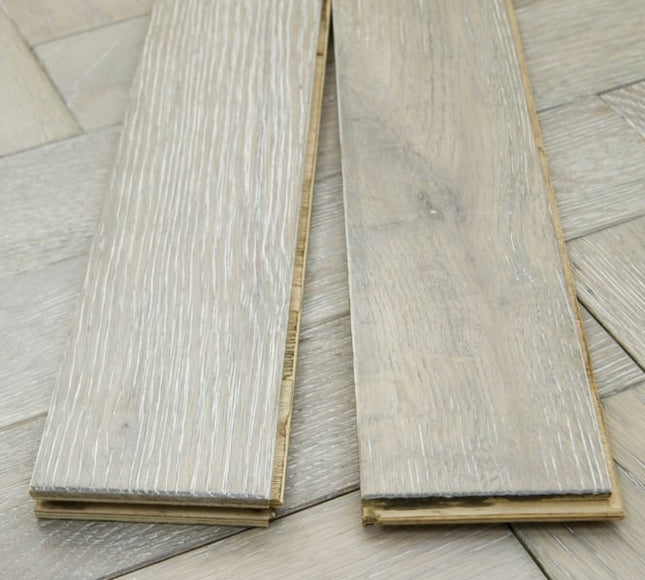 White Oiled Prime AB Engineered Herringbone Flooring