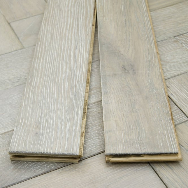 White Oiled Prime AB Engineered Herringbone Flooring