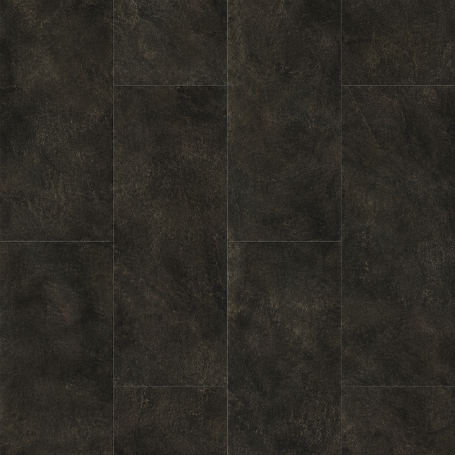 Onyx Black Waterproof SPC Tile Effect Flooring – Stone Finish