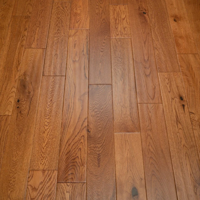 Golden Handscraped Engineered Oak Wood Flooring – DIY Box