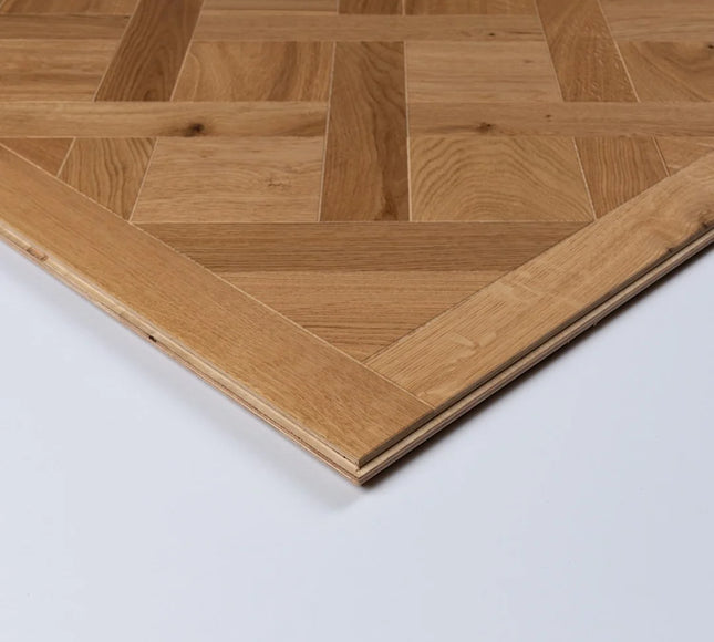 Brushed Natural Lacquered Versailles Engineered Oak Flooring