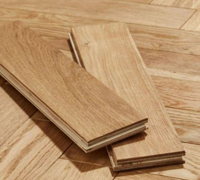Brushed UV Oiled Engineered Herringbone Flooring