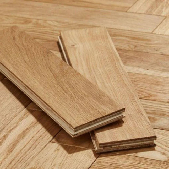 Brushed UV Oiled Engineered Herringbone Flooring