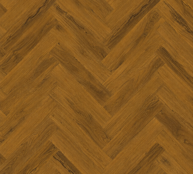 Golden Honey Oak Luxury Vinyl Herringbone Flooring