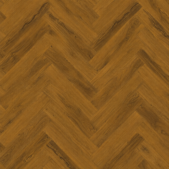 Golden Honey Oak Luxury Vinyl Herringbone Flooring