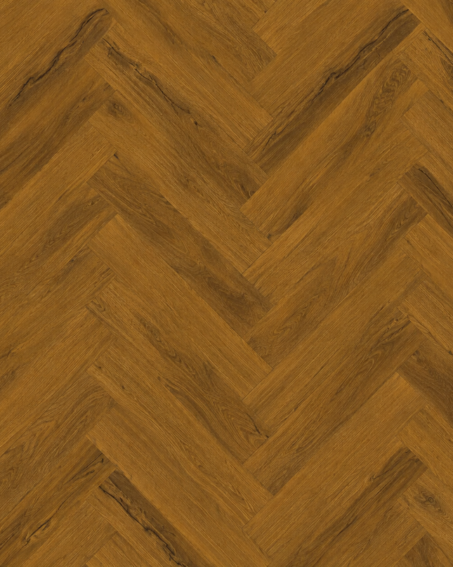 Golden Honey Oak Luxury Vinyl Herringbone Flooring