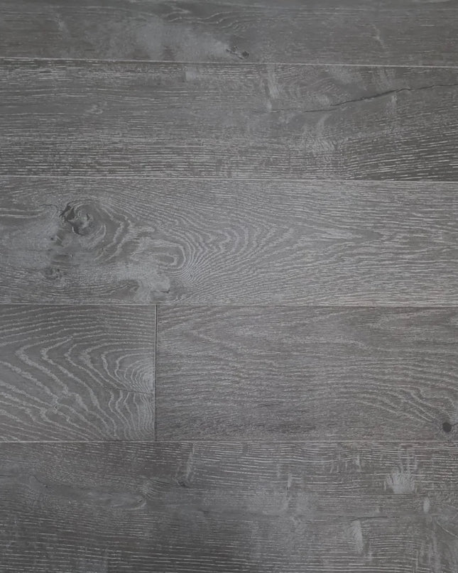 Fossil Grey Lacquered Engineered Oak Flooring