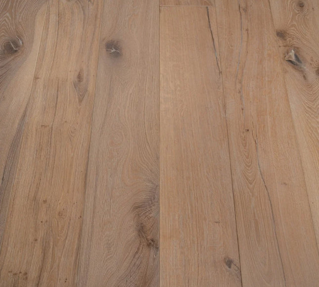 Distressed White Hard Wax Oiled Engineered Oak Flooring
