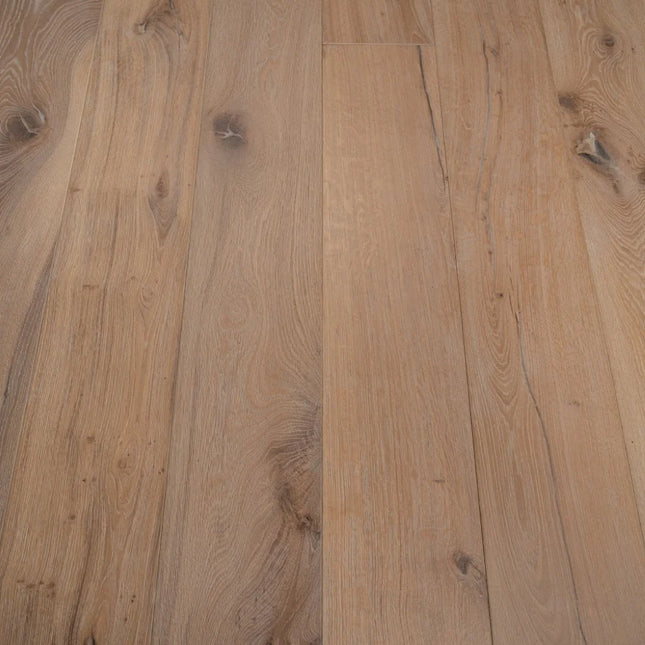 Distressed White Hard Wax Oiled Engineered Oak Flooring