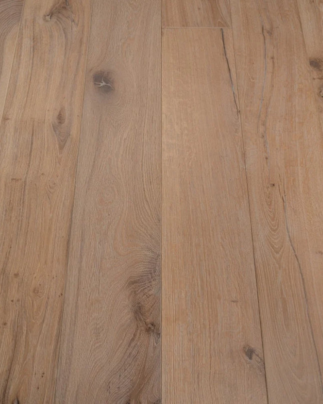 Distressed White Hard Wax Oiled Engineered Oak Flooring