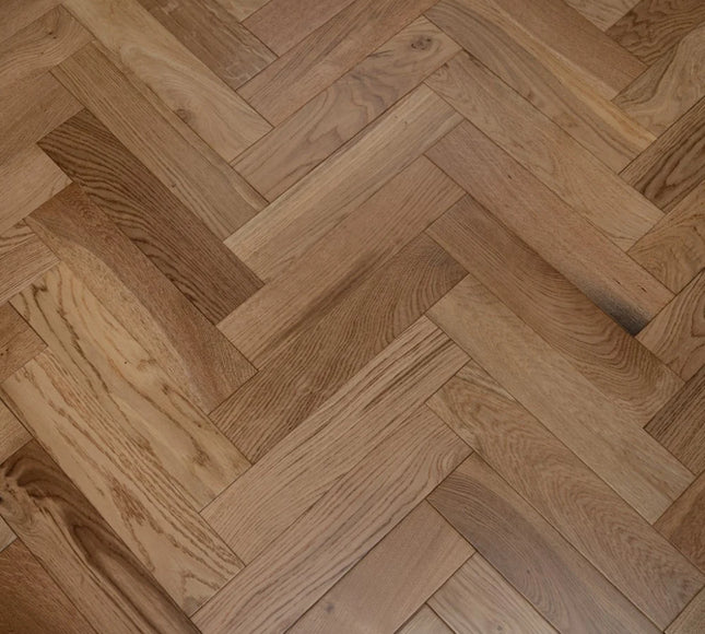Natural Smooth Engineered Herringbone Flooring